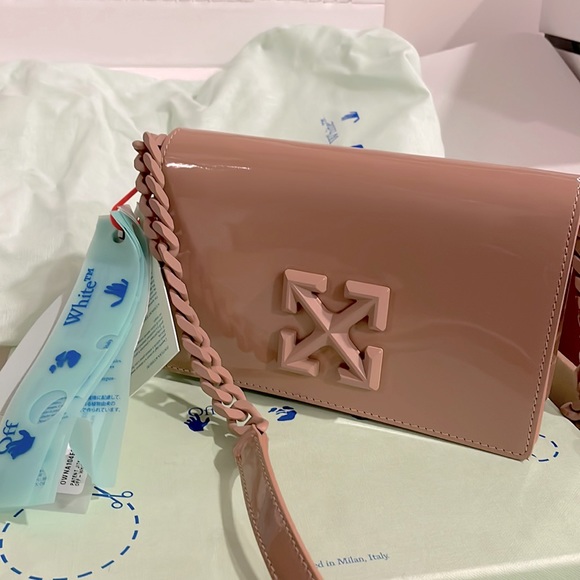 Off-White Handbags - RESERVED DO NOT BUY BNWT Off-White Nude Pink Beige Neutral Jitney 0.5 Patent
